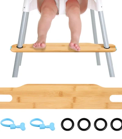 Baby High Chair Footrest Adjustable Height Baby Highchair Foot Pedal Natural Bamboo Wooden Infant Seat Foot Rest Babies Stuff 1