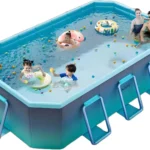 Foldable Pool, Large Kiddie Pool, Non-Inflatable Kids’ and Adults’ Outdoor Swimming Pool, Hard Plastic Shell Portable Pool