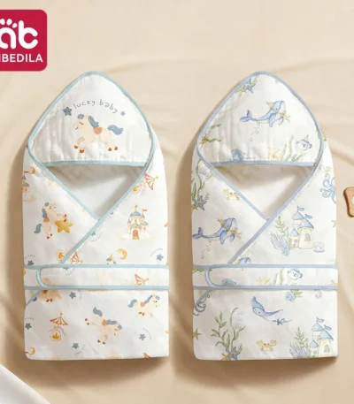 AIBEDILA Newborn Hospital Swaddle Wraps A Grade Pure Cotton Thin Gauze Baby Receiving Blanket Summer Soft Infant Swaddle Blanket 1