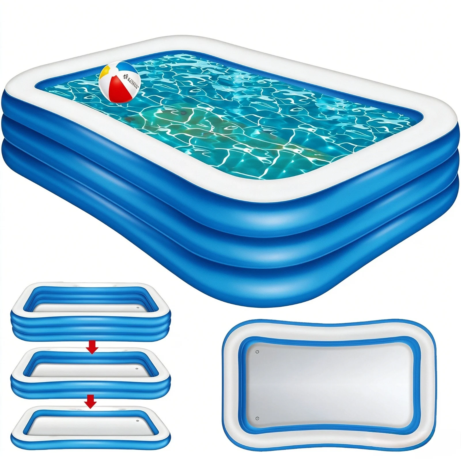 Inflatable Pool Family Swimming Pools Removable Garden Backyard Outdoor Paddling Pool for Adult&Child Garden Summer Water Party Inflatable Pool Family Swimming Pools Removable Garden Backyard Outdoor Paddling Pool for Adult&Child Garden Summer Water Party