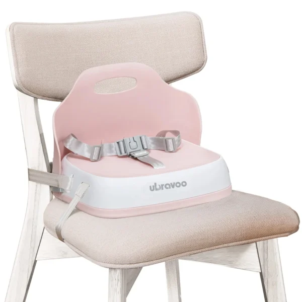 Travel High Chair Portable Booster Seat for Kids with 3-Point Harness And 2 Adjustable Straps Washable Child Eating Seat