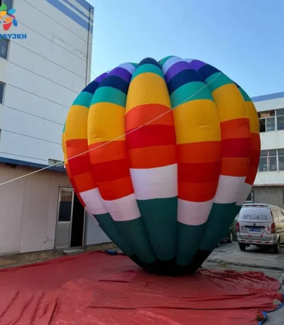Inflatable hot air balloons with blowers, decorative props for large-scale outdoor grassland scenic area square events