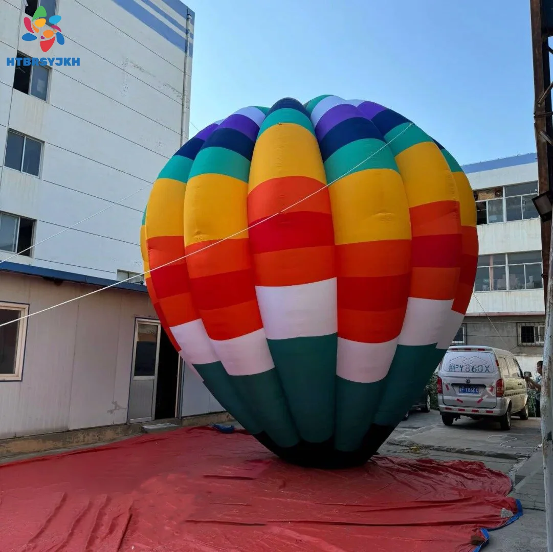 Inflatable hot air balloons with blowers, decorative props for large-scale outdoor grassland scenic area square events Inflatable hot air balloons with blowers, decorative props for large-scale outdoor grassland scenic area square events
